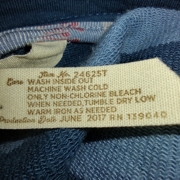 Matilda Jane Blue Striped Fall Breeze Pea Coat Medium - Picture 9 of 10